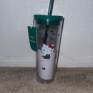 Starbucks Green Hello Kitty Tumbler